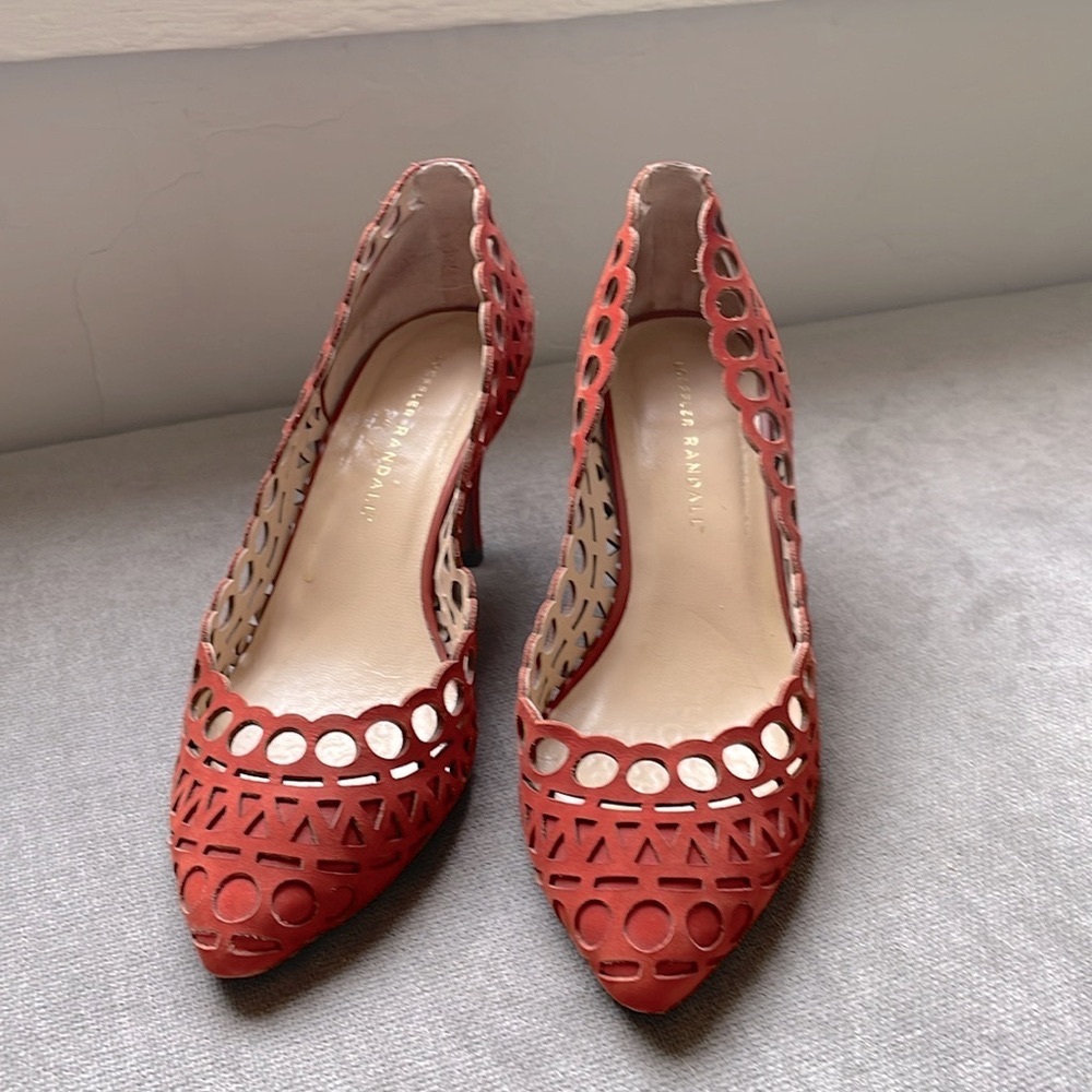 Rust colored Loeffler Randal pumps - like new
